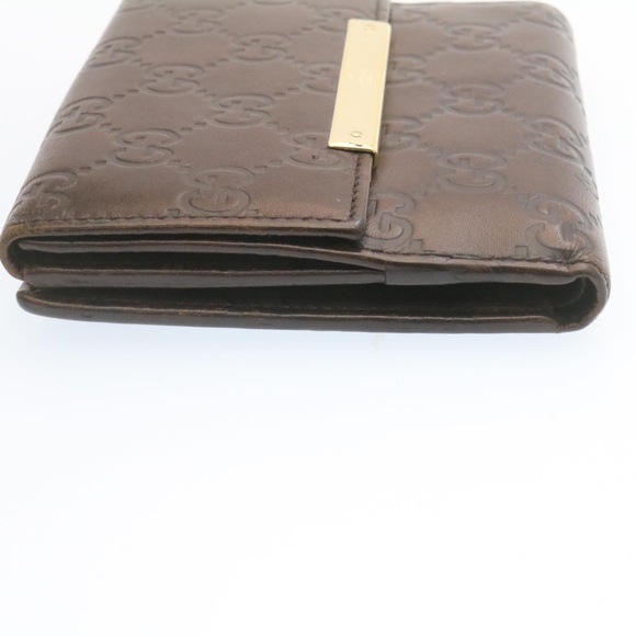 GUCCI Guccissima GG Wallet Leather Brown - Picture 7 of 14